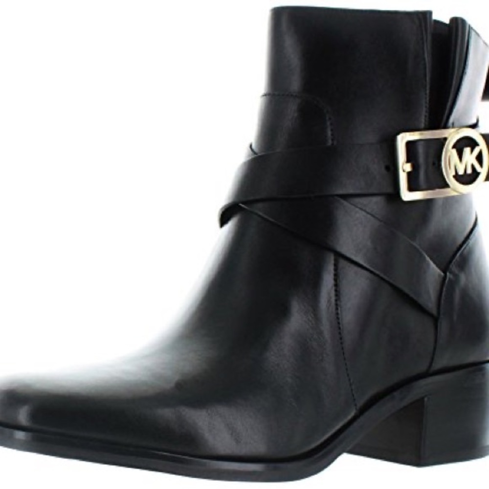 Michael Kors Bryce Womens Leather Booties Boots Heel